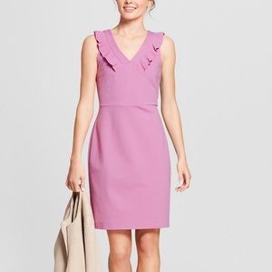 NWT A New Day Pink Ruffle Ponte Sleeveless Dress